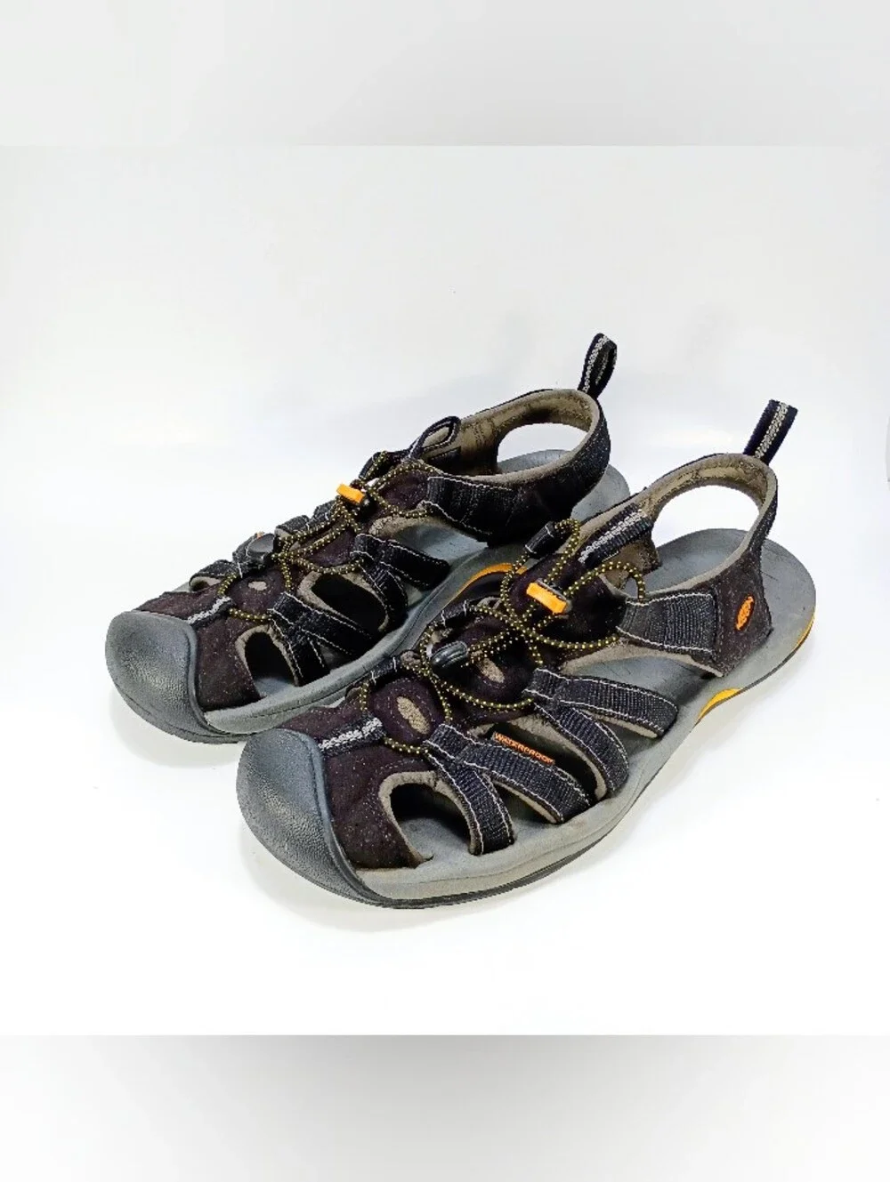 Keen Kanyon Mens 11.5 Black Bungee Lace Outdoor Sport Hiking Sandals